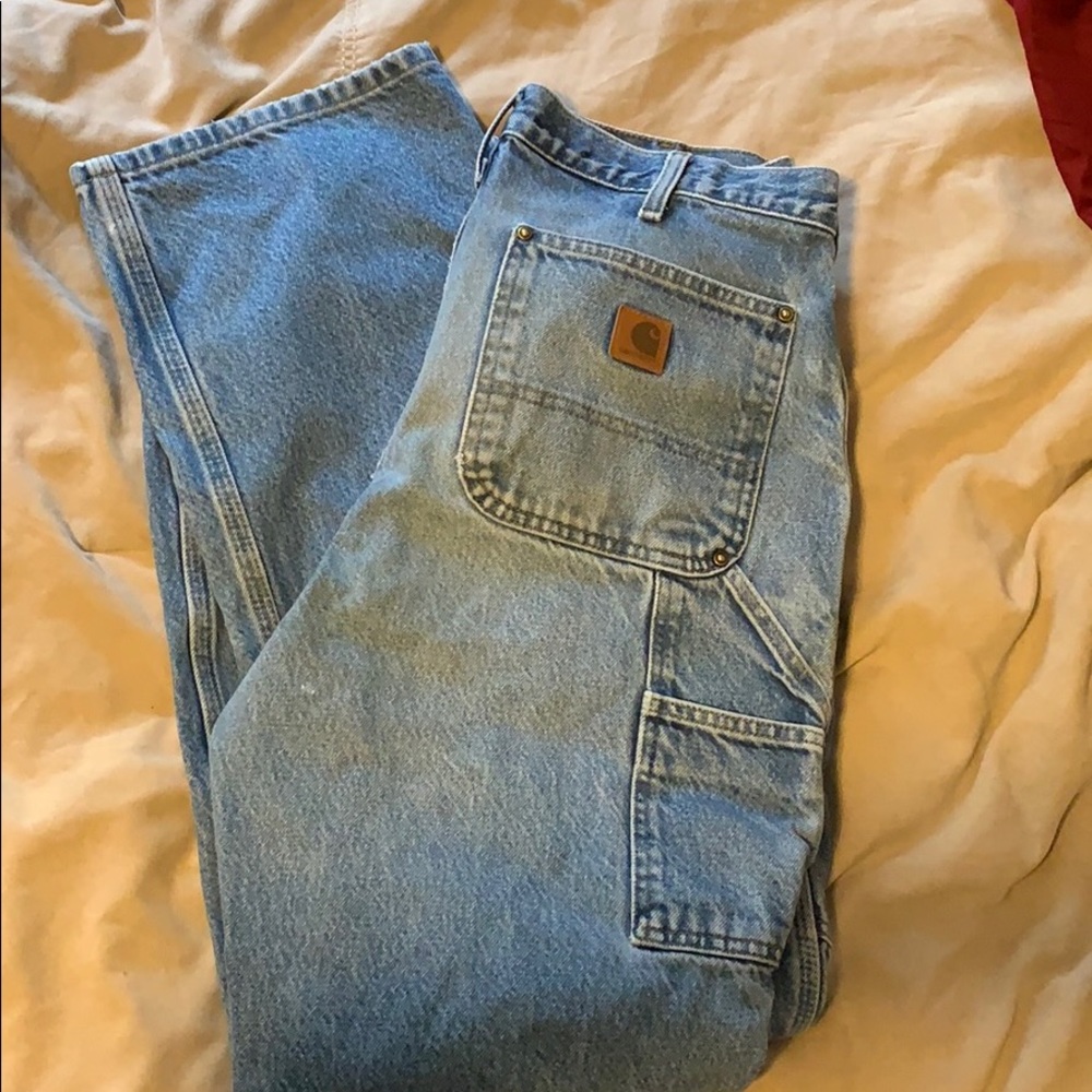 Men’s carhartt double liner logging jeans